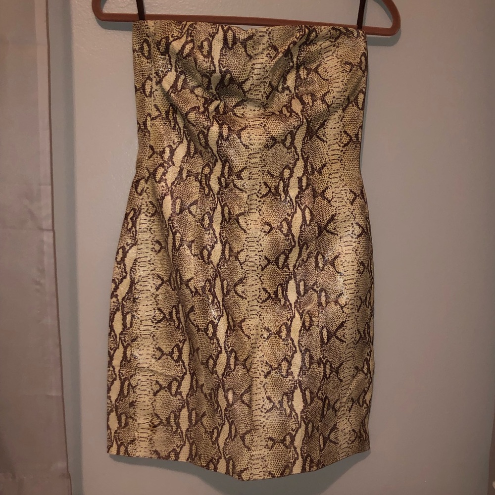 100% leather dress
